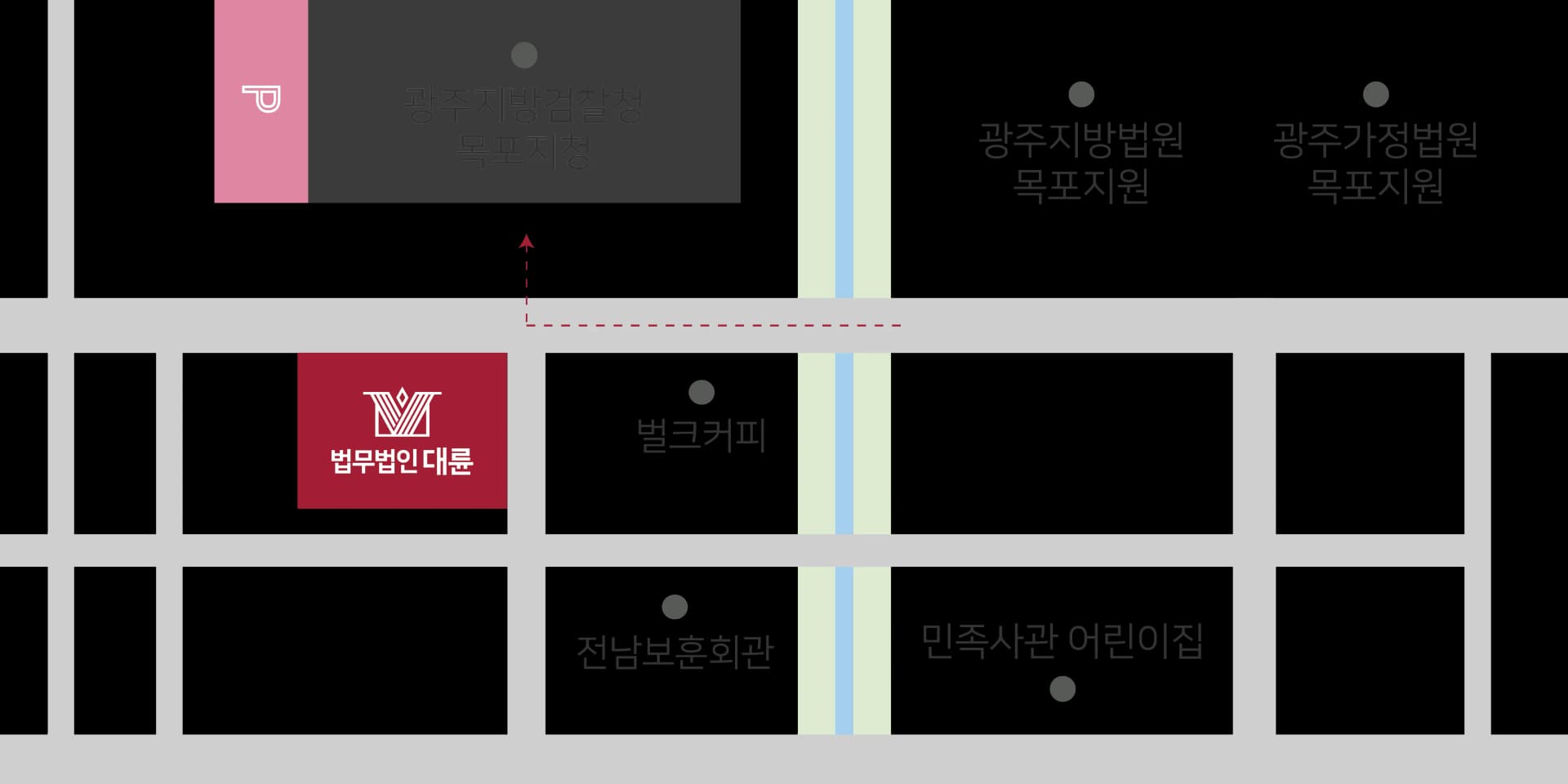 목포 분사무소(목포법무법인) 오시는길 약도