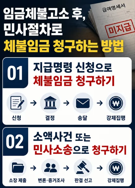 임금체불고소 후 민사절차로 체불임금 청구하기